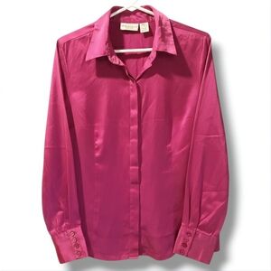 Jaclyn Smith Vintage Silk Button-down Blouse